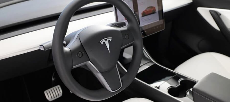 Tesla Model Y Performance White Interior